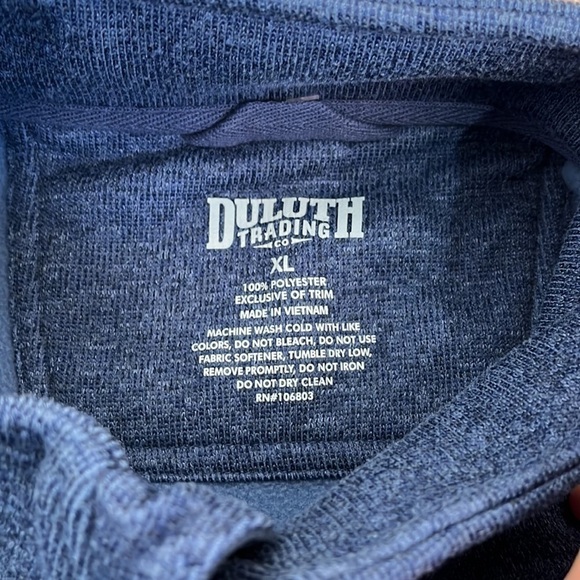 Duluth Trading Co Men's Silver Lining Fleece Full Zip Mock Jacket Size XL Blue - Picture 12 of 14